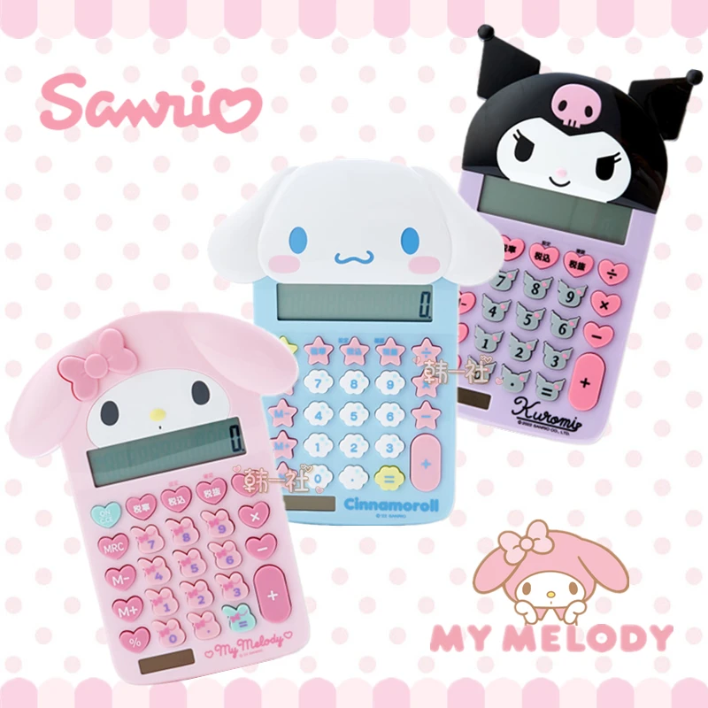 Sanrio Солнечный компьютер Hellokittys Kuromi Mymelody Cinnamoroll калькулятор для офиса студентов мультфильм Kawaii аниме плюшевые игрушки
Sanrio Солнечный компьютер Hellokittys Kuromi Mymelody Cinnamoroll калькулятор для офиса студентов мультфильм Kawaii аниме плюшевые игрушки