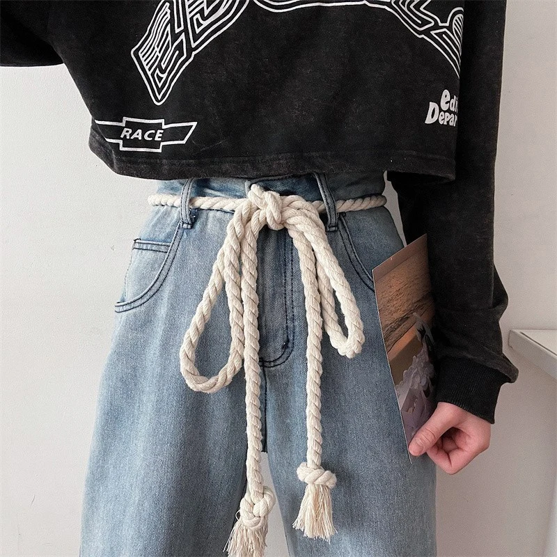 Винтажный толстый веревочный ремень, женская мода, декоративная завязанная талия, веревочная юбка, декоративное пальто, пояс 
Винтажный толстый веревочный ремень, женская мода, декоративная завязанная талия, веревочная юбка, декоративное пальто, пояс