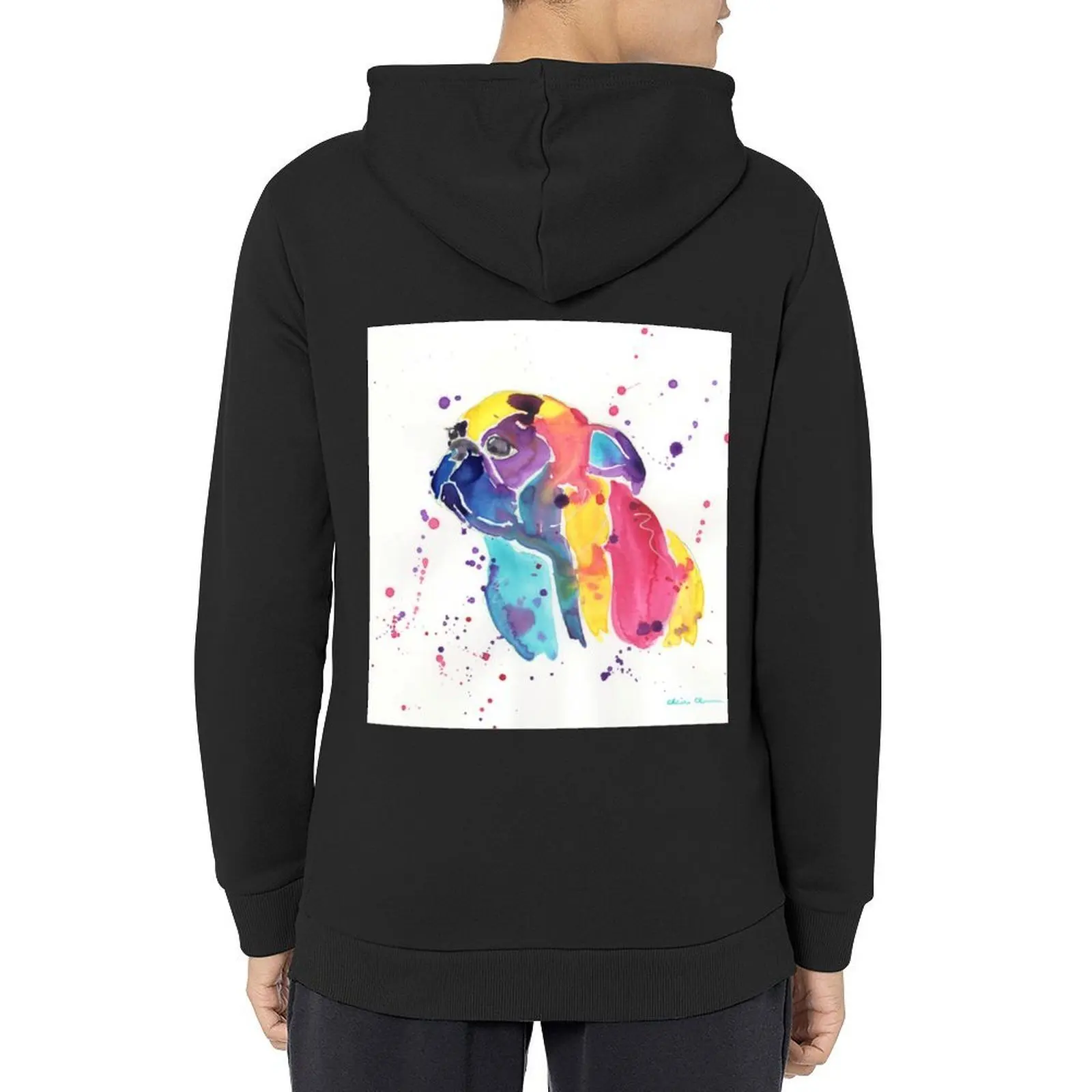 Rainbow Watercolor Pug Painting - Colorful Pug Art Hoodie men's winter sweater men's sweat-shirt anime clothing autumn hoodie
Rainbow Watercolor Pug Painting - Colorful Pug Art Hoodie men's winter sweater men's sweat-shirt anime clothing autumn hoodie
