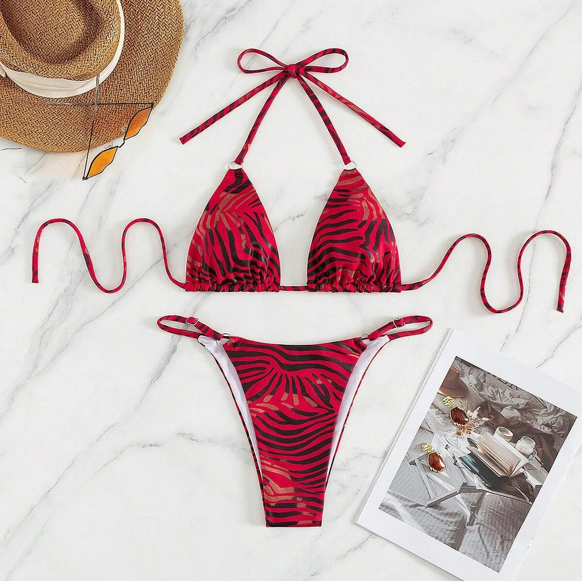 New Sexy Women Bikini Set Animal Pattern Bronzing Print Swimsuit Beachwear Summer Fashion Two Piece Bathing Suit Hot Trendy
New Sexy Women Bikini Set Animal Pattern Bronzing Print Swimsuit Beachwear Summer Fashion Two Piece Bathing Suit Hot Trendy