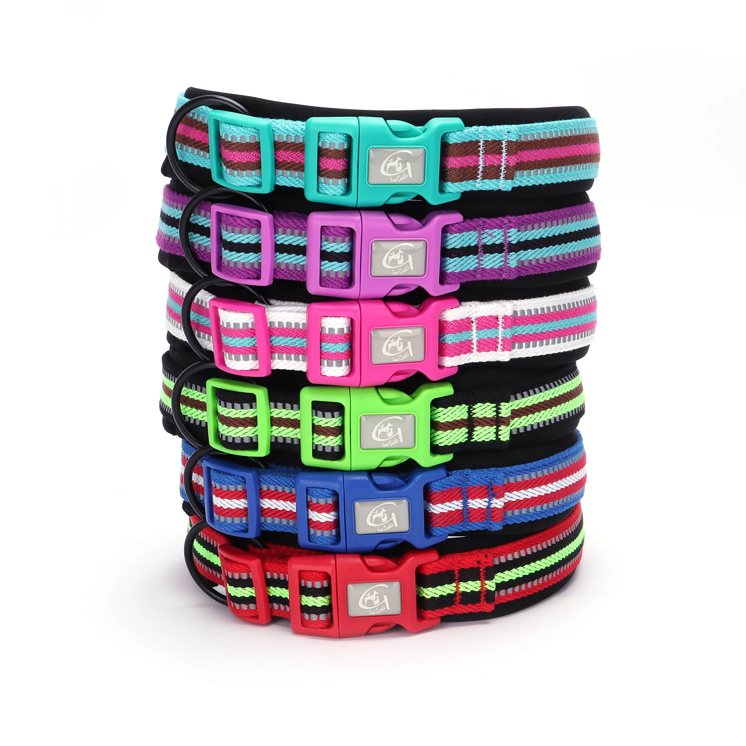 High Quality Neoprene Padded Cotton Dog Collar Dog Accessories With Colorful Buckle
High Quality Neoprene Padded Cotton Dog Collar Dog Accessories With Colorful Buckle