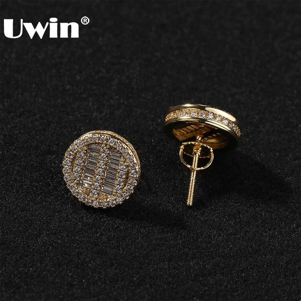 UWIN Baguettecz Circle Earrings for Women Iced Out Cubic Zirconia Round/Heart Shape Stud Earrings Fashion Jewelry
UWIN Baguettecz Circle Earrings for Women Iced Out Cubic Zirconia Round/Heart Shape Stud Earrings Fashion Jewelry