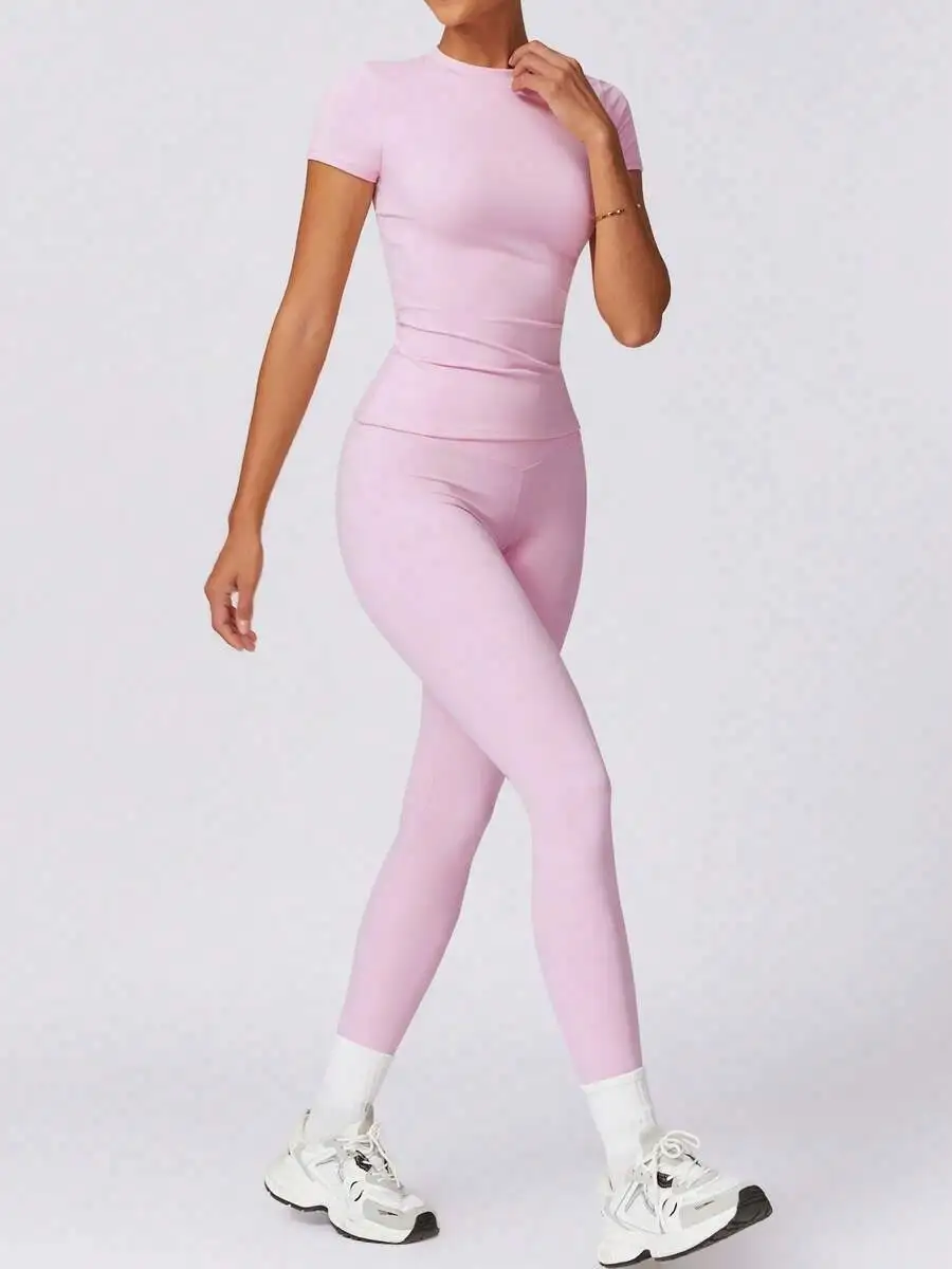 2 Piece Set Women Solid Crop Top High Waist Biker Pants Tracksuit Sporty Breathable Gym Workout Outfit
2 Piece Set Women Solid Crop Top High Waist Biker Pants Tracksuit Sporty Breathable Gym Workout Outfit