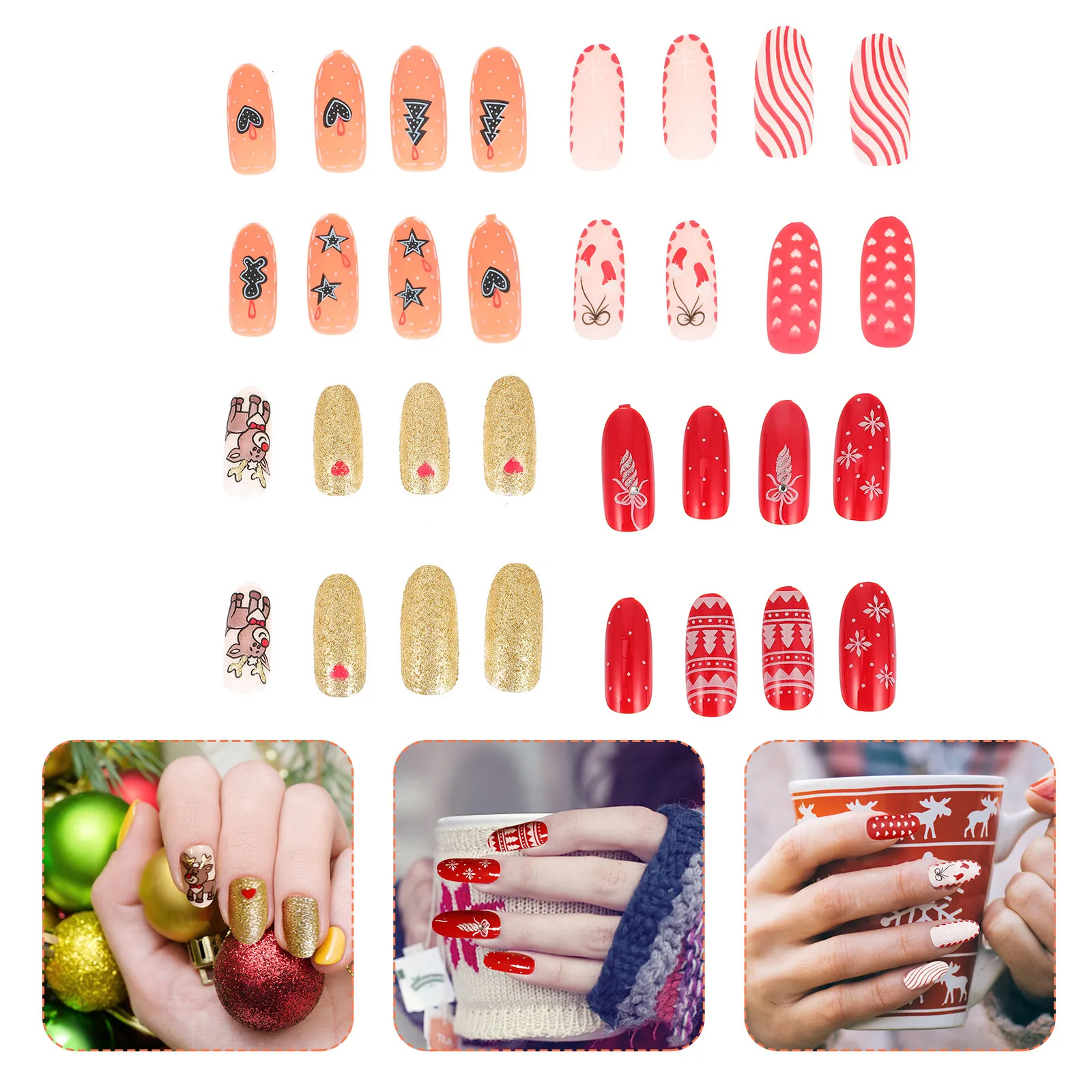 4 Boxes Full Cover False Nails Christmas Nail Tips ABS Material Festival Manicure Press On Fake Nails Elegant Chic Stunning
4 Boxes Full Cover False Nails Christmas Nail Tips ABS Material Festival Manicure Press On Fake Nails Elegant Chic Stunning