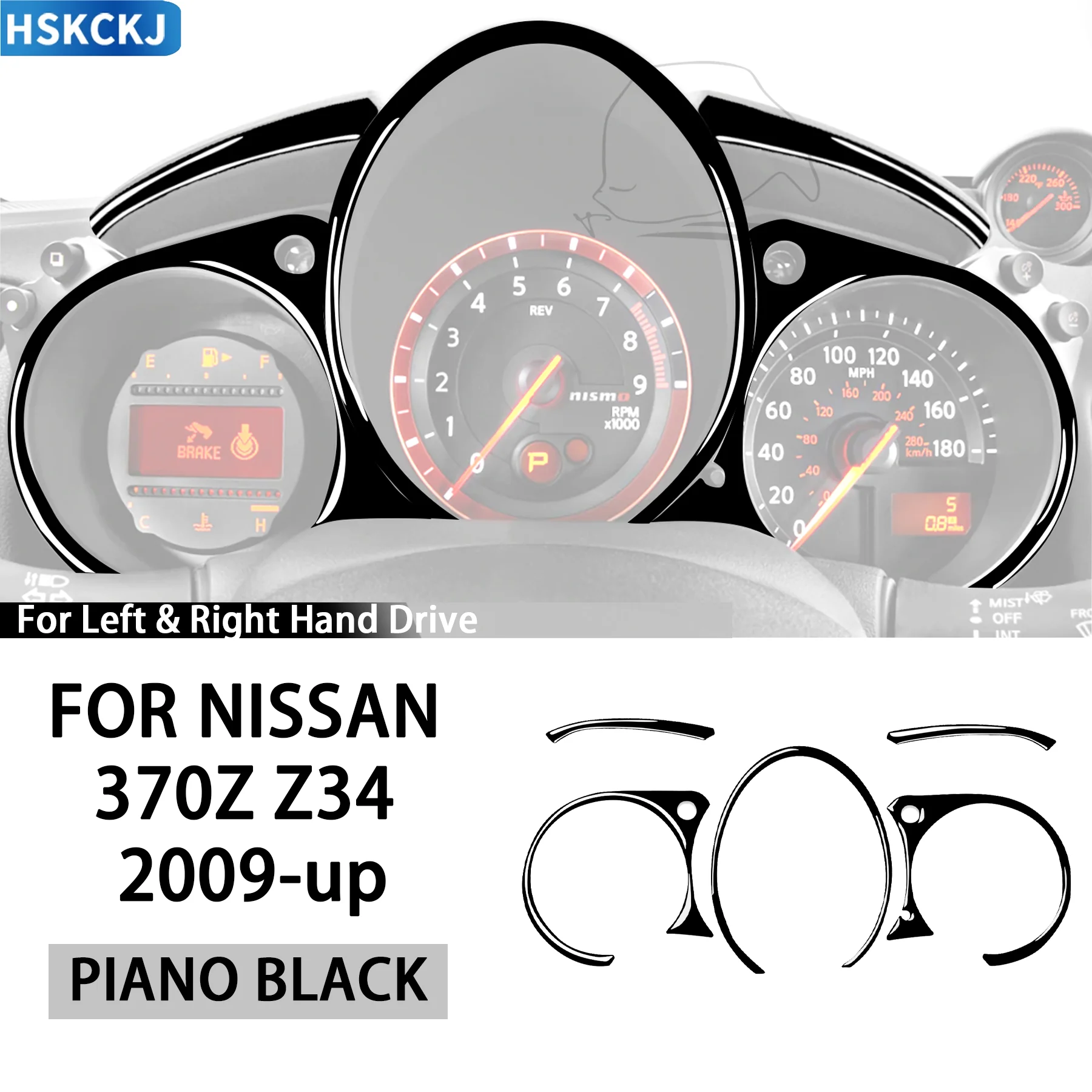 FOR NISSAN 370Z Z34 2009-up Piano Black Car Dashboard Speed Dashboard Panel Frame Decoration Interior Accessories Stickers
FOR NISSAN 370Z Z34 2009-up Piano Black Car Dashboard Speed Dashboard Panel Frame Decoration Interior Accessories Stickers