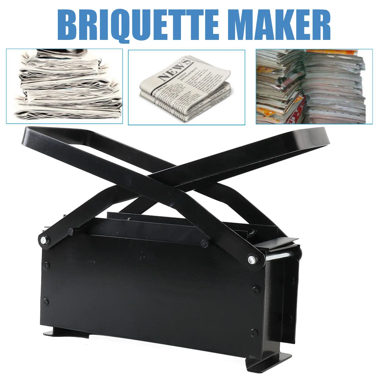 Recycling Block Press Brick Briquette Maker Paper/Newspaper Log Fire Free Eco Recycle Newspaper Fuel Black
Recycling Block Press Brick Briquette Maker Paper/Newspaper Log Fire Free Eco Recycle Newspaper Fuel Black