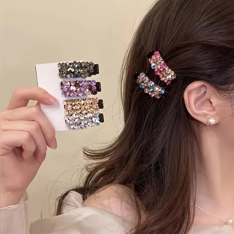 6Pcs Elegant Rhinestone Hair Clips for Women Colorful Sparkling Crystal Small Side Clips Non-Slip Duckbill Grips Hair Accessory
6Pcs Elegant Rhinestone Hair Clips for Women Colorful Sparkling Crystal Small Side Clips Non-Slip Duckbill Grips Hair Accessory