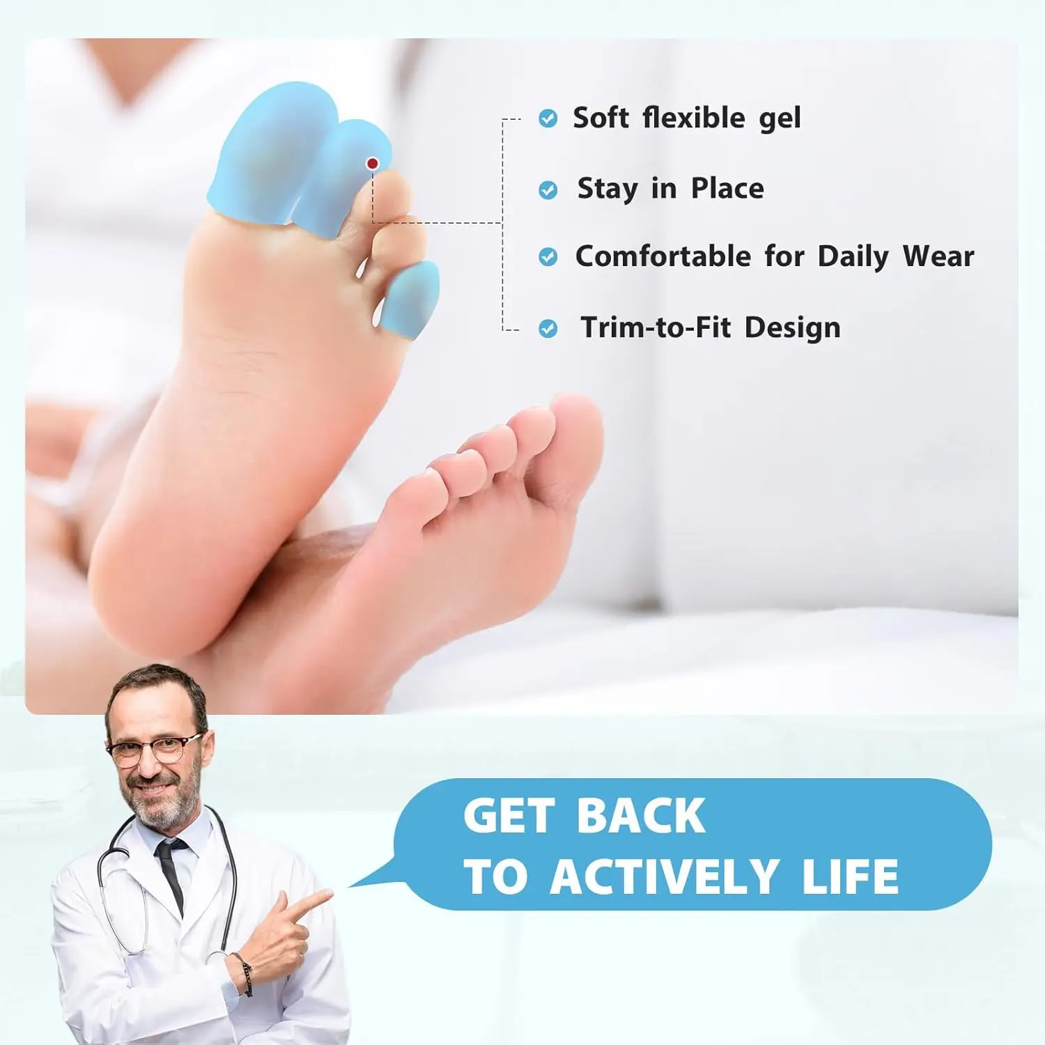 2/16Pcs Sumifun Gel Toe Cap Toe Protector Foot Care Tool Toes Cushion Tubes Sleeves for Bunion Pain Corns Blisters Calluses
2/16Pcs Sumifun Gel Toe Cap Toe Protector Foot Care Tool Toes Cushion Tubes Sleeves for Bunion Pain Corns Blisters Calluses