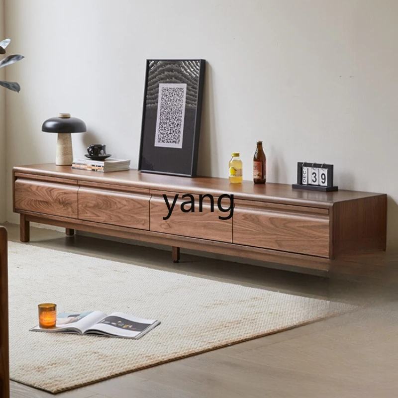 TGF black walnut TV cabinet modern simple low cabinet small apartment living room locker
TGF black walnut TV cabinet modern simple low cabinet small apartment living room locker