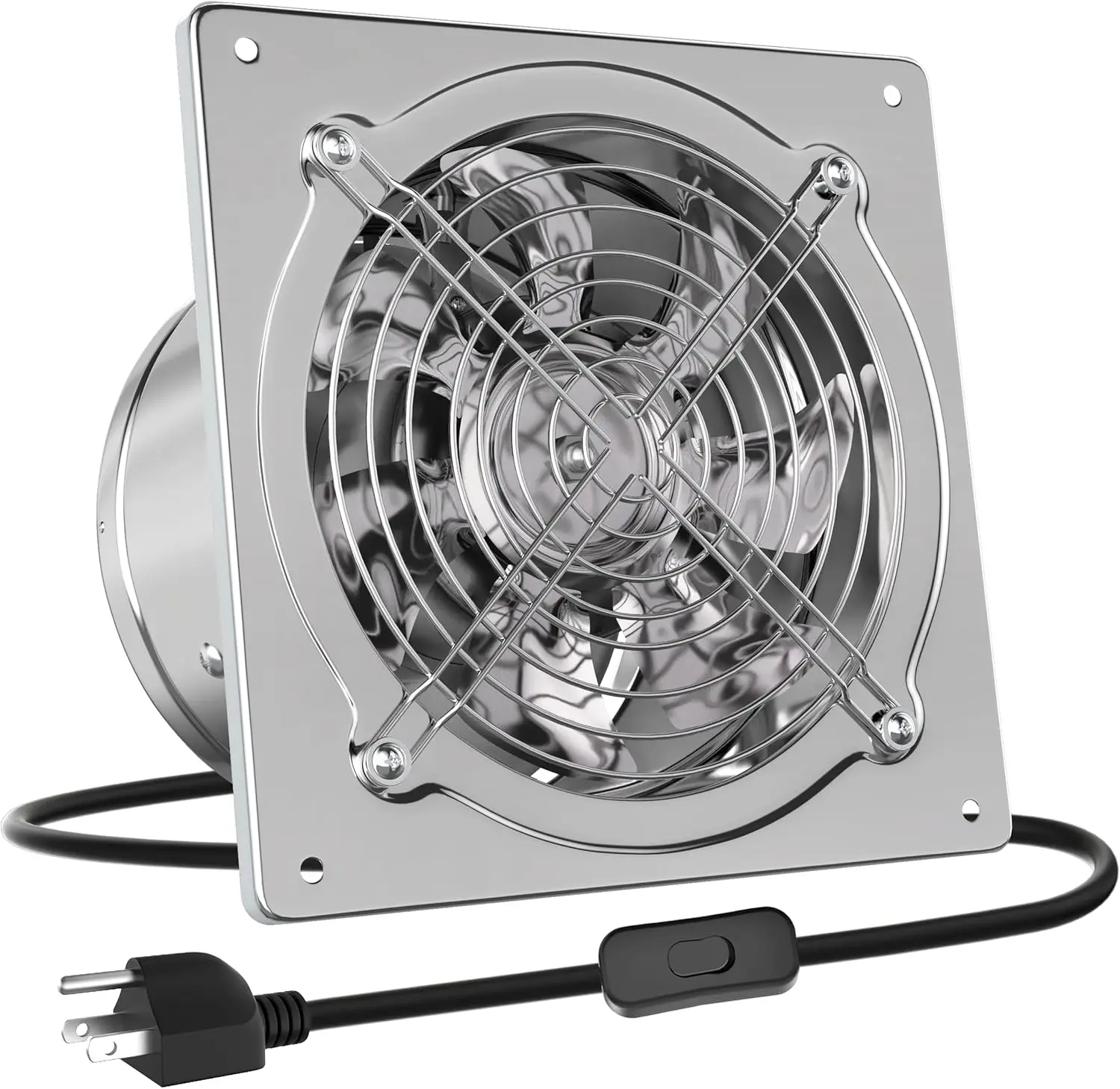 10 Inch Metal Exhaust Fan with Switch, 988 CFM Powerful Garage Fan with Damper, Wall Mount Ventilation for Shop, Shed, Basement
10 Inch Metal Exhaust Fan with Switch, 988 CFM Powerful Garage Fan with Damper, Wall Mount Ventilation for Shop, Shed, Basement