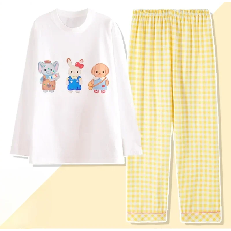 Sember pure cotton pajamas autumn cartoon long-sleeved trousers two-piece set women's pajamas silk pajamas women's loungewearset
Sember pure cotton pajamas autumn cartoon long-sleeved trousers two-piece set women's pajamas silk pajamas women's loungewearset
