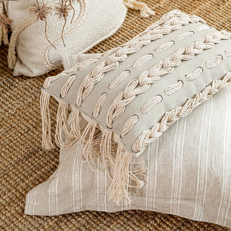 30X50/50X50CM Beige Throw Pillow Cover Woven Tassel Stamping Waist Cushion Cover Decor Home Decorative Pillowcase
30X50/50X50CM Beige Throw Pillow Cover Woven Tassel Stamping Waist Cushion Cover Decor Home Decorative Pillowcase