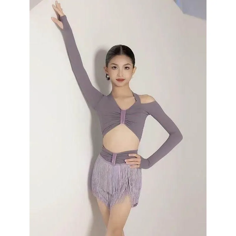 Spring 2026 new professional Latin dance outfit for girls children's long-sleeved top children's practice suit dance outfit set
Spring 2026 new professional Latin dance outfit for girls children's long-sleeved top children's practice suit dance outfit set