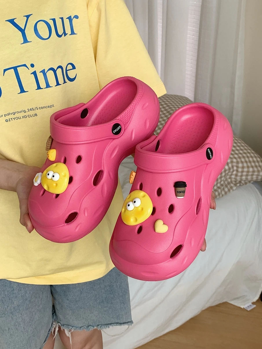 EVA Summer Open-Toe Thick-Heeled Sandals Women's Adorable Cheese Increase Height Hole Hole Shoes Beach Shoes Slip-On Daily Wear
EVA Summer Open-Toe Thick-Heeled Sandals Women's Adorable Cheese Increase Height Hole Hole Shoes Beach Shoes Slip-On Daily Wear