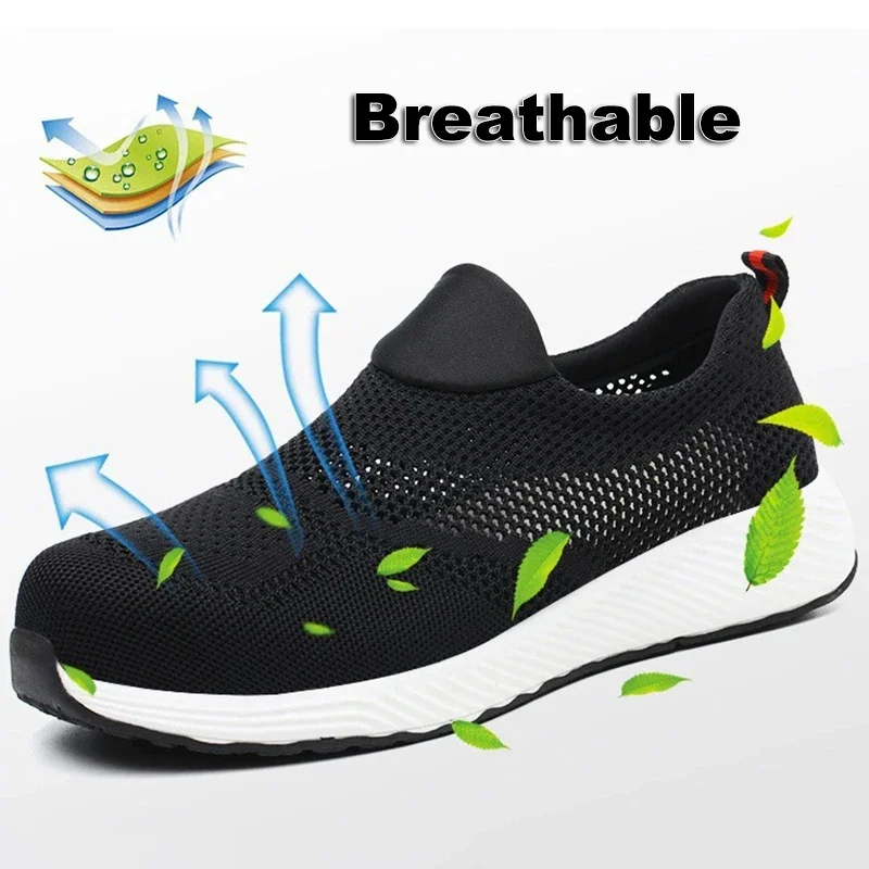 Travel Anti Smashing Sports Footwear Summer Mesh Breathable Shoes Men Outdoor Lightweight Sneakers Soft Sole Safety Boots
Travel Anti Smashing Sports Footwear Summer Mesh Breathable Shoes Men Outdoor Lightweight Sneakers Soft Sole Safety Boots