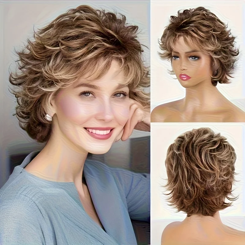 10-дюймовый коричневый парик из синтетических волос для повседневной носки, трансформируемый стиль, подходит для всех женщин, подарок на День матери
10-дюймовый коричневый парик из синтетических волос для повседневной носки, трансформируемый стиль, подходит для всех женщин, подарок на День матери