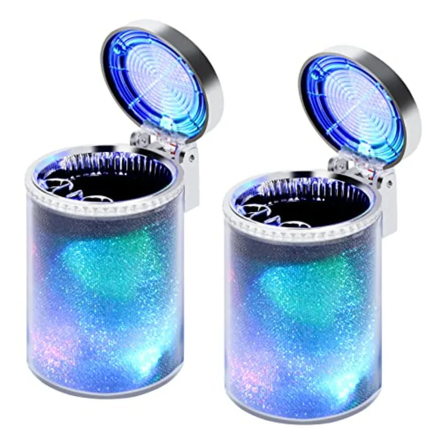 Car Ashtray 2-Pack,Auto Ashtray With LED Light, Mini Car Trash Can, Portable Lid, for Car cup holder, Home, Office and Travel(S
Car Ashtray 2-Pack,Auto Ashtray With LED Light, Mini Car Trash Can, Portable Lid, for Car cup holder, Home, Office and Travel(S