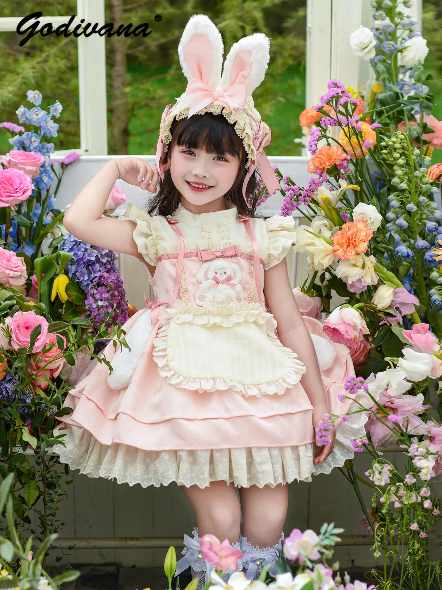 Baby Girls Sweet Cute Princess Lolita Dress Childrens Summer New Lace Ruffle Trim Feifei Sleeve Bow Birthday Party Tutu Dress
Baby Girls Sweet Cute Princess Lolita Dress Childrens Summer New Lace Ruffle Trim Feifei Sleeve Bow Birthday Party Tutu Dress