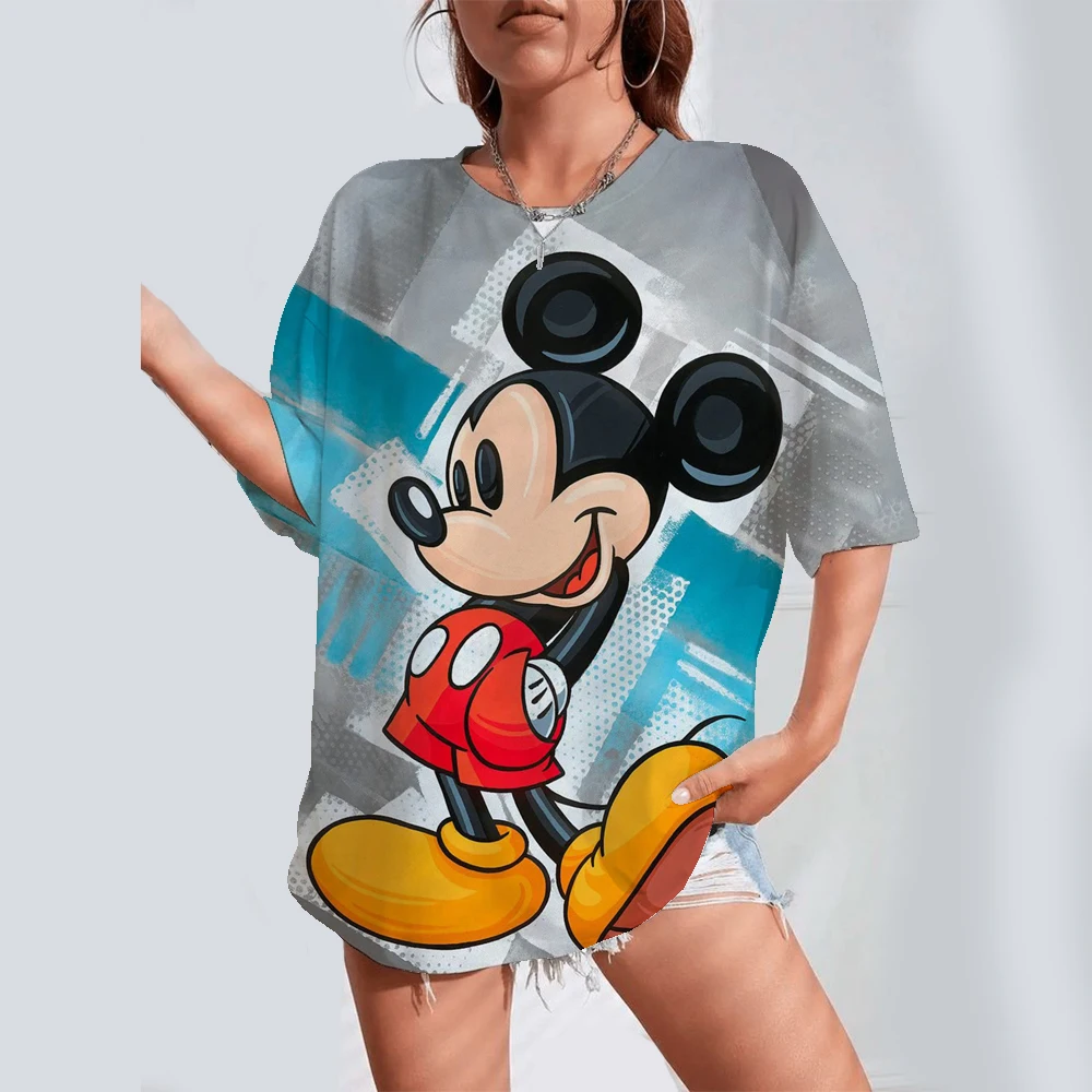 Летняя женская повседневная футболка Disney с рисунком Минни Маус, топы, футболки, женская модная одежда с короткими рукавами, женская винтажная уличная одежда
Летняя женская повседневная футболка Disney с рисунком Минни Маус, топы, футболки, женская модная одежда с короткими рукавами, женская винтажная уличная одежда