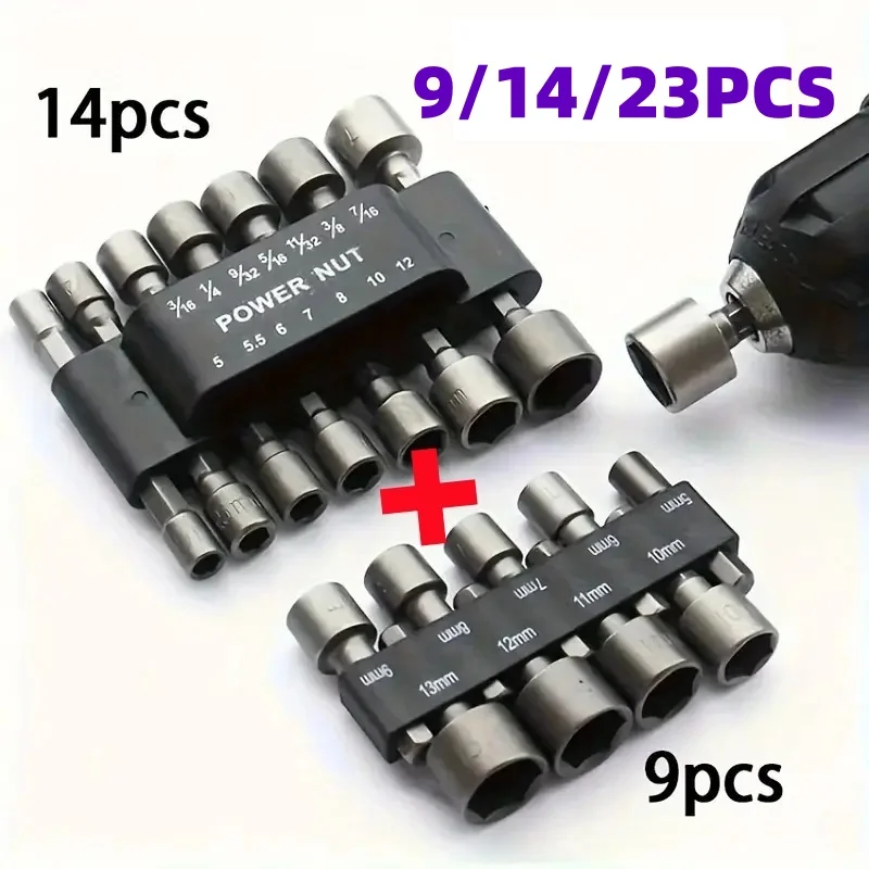 9/14/23pcs/set 5mm-13mm Hex SocketS Sleeve Nozzles Nut Driver Set Power Nuts Driver Socket Screwdriver Set Bits Sets Tools
9/14/23pcs/set 5mm-13mm Hex SocketS Sleeve Nozzles Nut Driver Set Power Nuts Driver Socket Screwdriver Set Bits Sets Tools