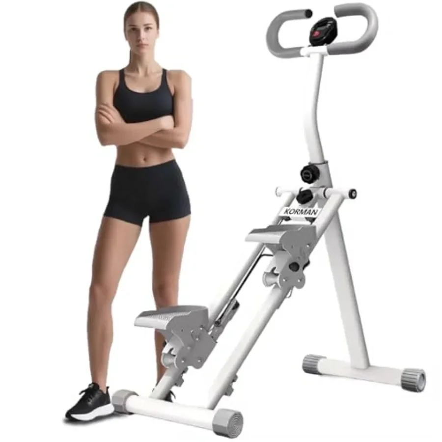 Home gym stair stepper: foldable vertical climber, full-body cardio machine with adjustable handles and LCD monitor
Home gym stair stepper: foldable vertical climber, full-body cardio machine with adjustable handles and LCD monitor