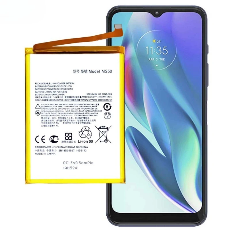 MS50 for Motorola G50 5G/XT2149-1 Phone Battery 0 Cycle High Quality High Capacity Replacement Bateria Grade A Cell with Tools
MS50 for Motorola G50 5G/XT2149-1 Phone Battery 0 Cycle High Quality High Capacity Replacement Bateria Grade A Cell with Tools