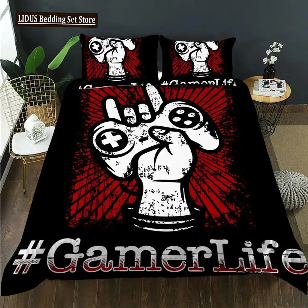 Gamepad Duvet Cover Set Juvenile Hand Skeleton Gamepad Twin Bedding Set Teens Boys Skull Gamer Queen Size Polyester Quilt Cover
Gamepad Duvet Cover Set Juvenile Hand Skeleton Gamepad Twin Bedding Set Teens Boys Skull Gamer Queen Size Polyester Quilt Cover