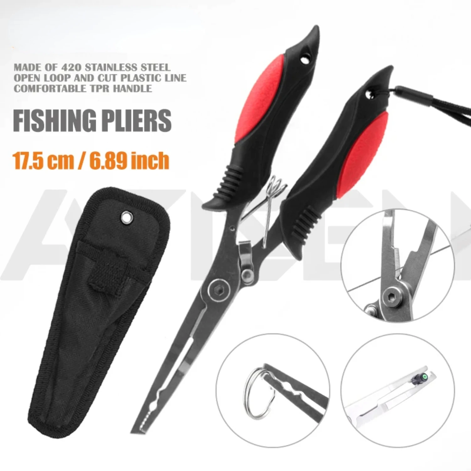 Fishing Tongs Hook Remover Stainless Steel Long Nose Fishing tongs Braided Forked ring Tongs Portable fishing multifunctio
Fishing Tongs Hook Remover Stainless Steel Long Nose Fishing tongs Braided Forked ring Tongs Portable fishing multifunctio