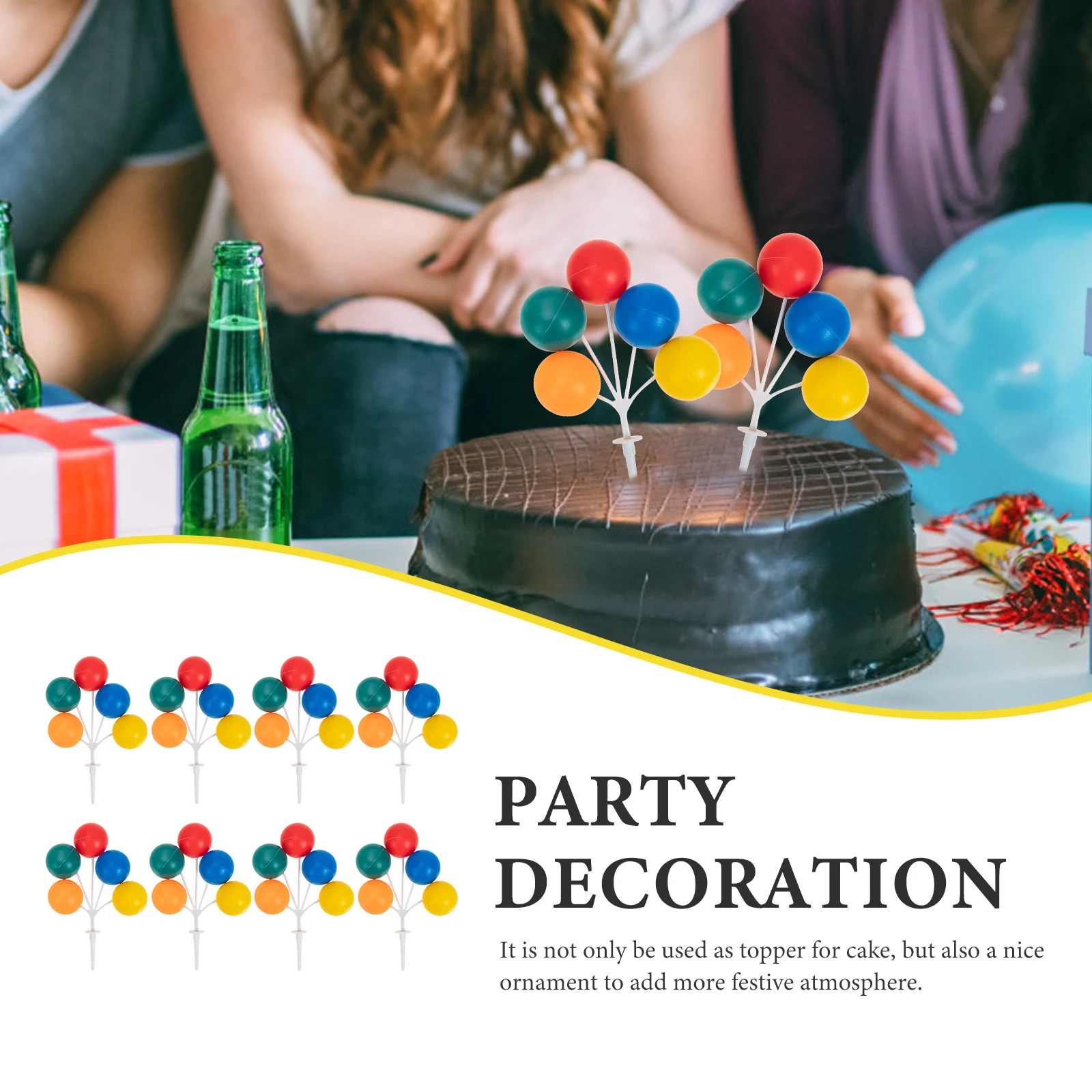 8 pcs Cake Decorating Picks Balloon Shaped Bright Colored Toppers for Birthday Wedding Party Holiday Garden Dessert Cake
8 pcs Cake Decorating Picks Balloon Shaped Bright Colored Toppers for Birthday Wedding Party Holiday Garden Dessert Cake
