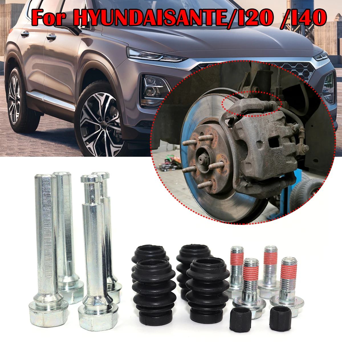 Brake Caliper Cylinder Slider Guide Pin For Disc Housing Bolts Rubber Bushing Boot Seal Kit For HYUNDAI SANTE FE I20 i40 MATRIX
Brake Caliper Cylinder Slider Guide Pin For Disc Housing Bolts Rubber Bushing Boot Seal Kit For HYUNDAI SANTE FE I20 i40 MATRIX