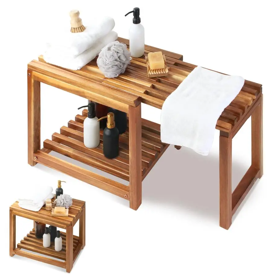 Length 35 Inches Shower Stool Bench Chair Waterproof with Storage Shelf for Shaving Legs, Spa, Bath Seat in Bathroom, Inside Sho
Length 35 Inches Shower Stool Bench Chair Waterproof with Storage Shelf for Shaving Legs, Spa, Bath Seat in Bathroom, Inside Sho