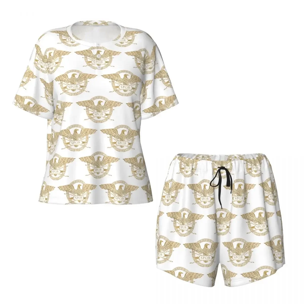 SPQR Roman Empire Eagle Emblem Round Neck Short Sleeve Nightgowns for Sleeping Sleepshirts Women Soft Pajama Set Short Pants
SPQR Roman Empire Eagle Emblem Round Neck Short Sleeve Nightgowns for Sleeping Sleepshirts Women Soft Pajama Set Short Pants