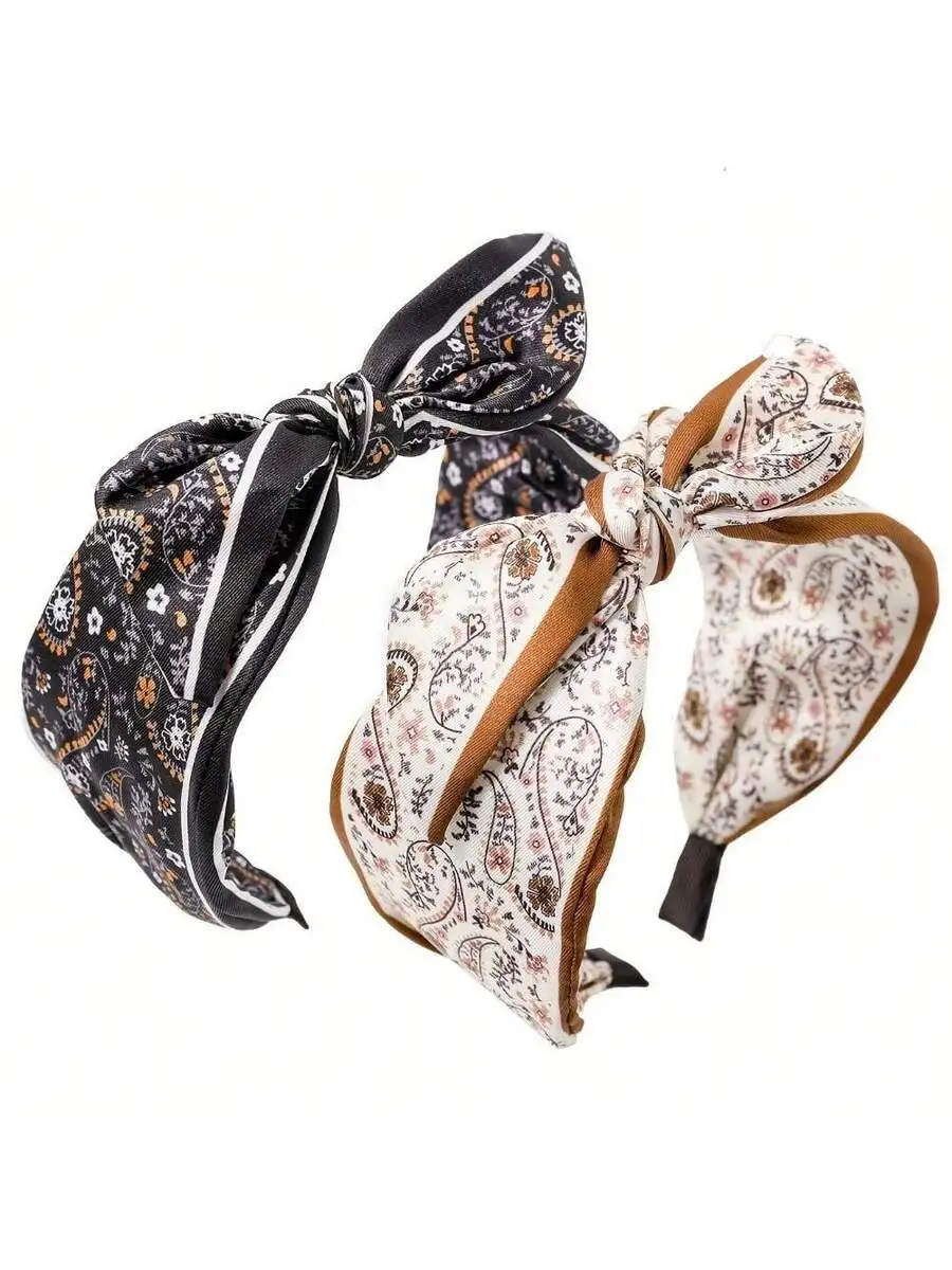 2PCS Bohemian Paisley Print Bow Headbands Women Fashion Knotted Wide-Brimmed Hair Accessories
2PCS Bohemian Paisley Print Bow Headbands Women Fashion Knotted Wide-Brimmed Hair Accessories