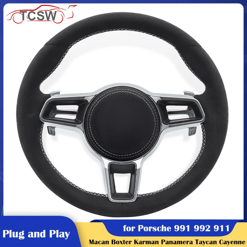 Upgrade All Alcantra Car Steering Wheel for Porsche Macan Panamera Taycan Cayenne Cayman 718 991 992 911 Boxter Karman
Upgrade All Alcantra Car Steering Wheel for Porsche Macan Panamera Taycan Cayenne Cayman 718 991 992 911 Boxter Karman