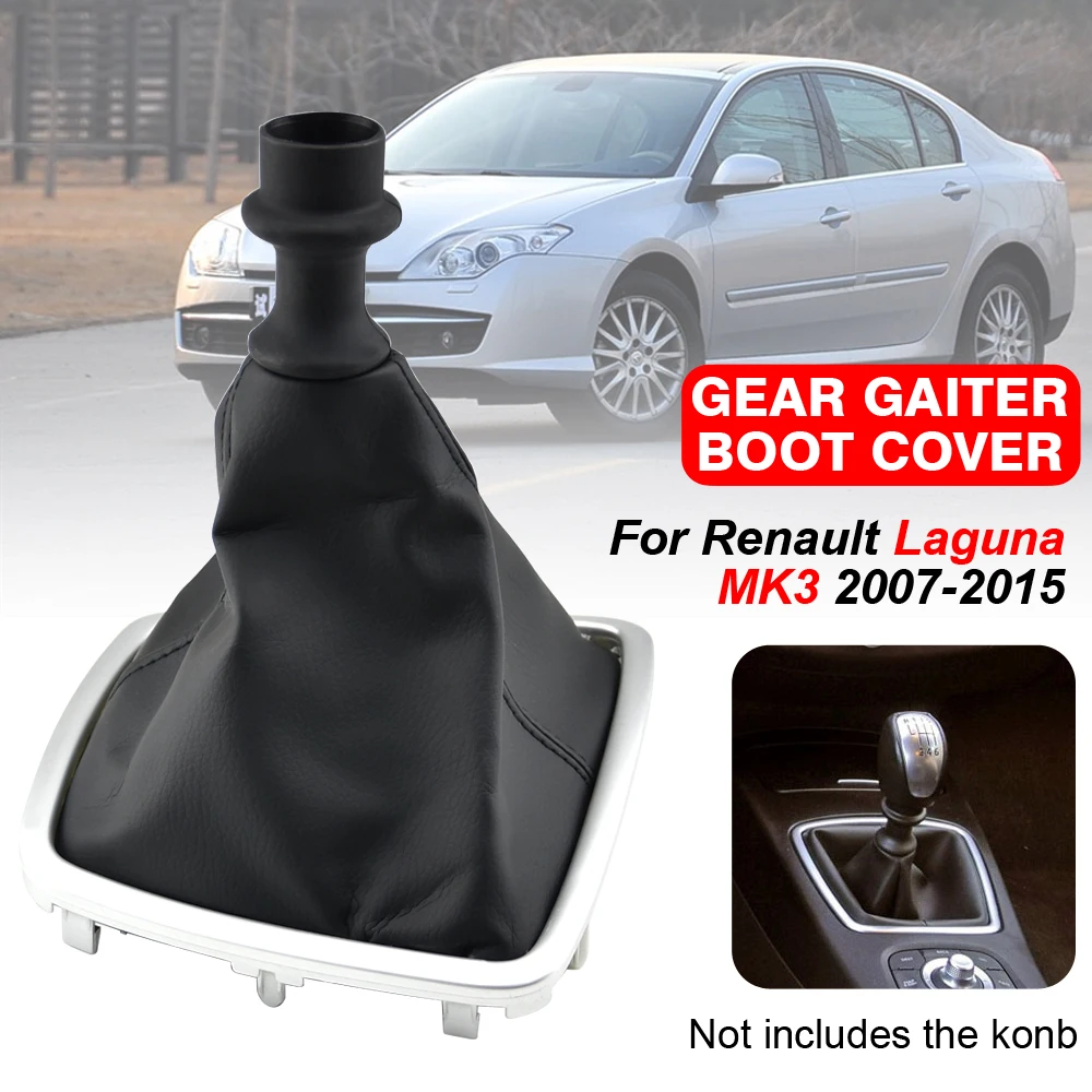 Silver & Leather Car Shift Gear Knob Lever Gaitor Boot Cover For Renault Laguna III MK3 2007-2015
Silver & Leather Car Shift Gear Knob Lever Gaitor Boot Cover For Renault Laguna III MK3 2007-2015