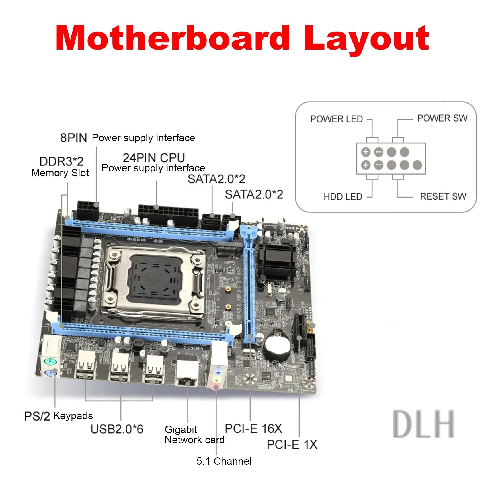 VO-X79 Motherboard V389+SATA Cable+Switch Cable+Baffle M.2 NVME LGA2011 Support E5 2630 2660 2650V2 CPU For CF LOL PUBG
VO-X79 Motherboard V389+SATA Cable+Switch Cable+Baffle M.2 NVME LGA2011 Support E5 2630 2660 2650V2 CPU For CF LOL PUBG