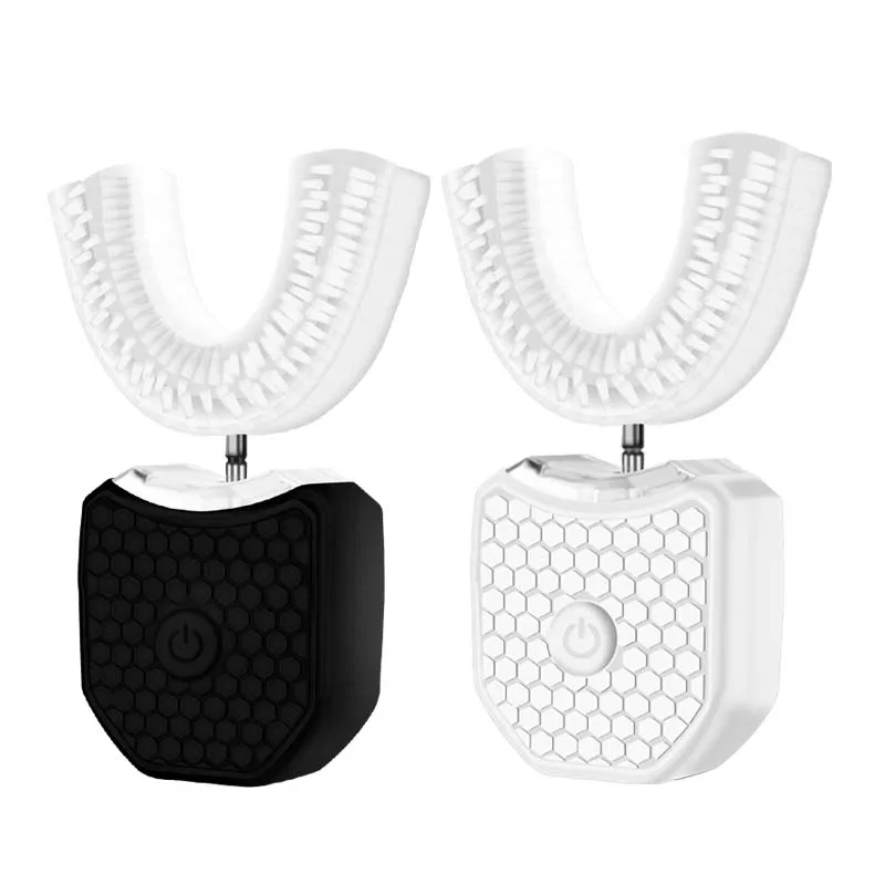 Беспроводная звуковая зубная щетка U-образной формы для отбеливания зубов 360° ° Ультразвуковой ленивый автоматический набор электрических силиконовых зубных щеток для взрослых
Беспроводная звуковая зубная щетка U-образной формы для отбеливания зубов 360° ° Ультразвуковой ленивый автоматический набор электрических силиконовых зубных щеток для взрослых