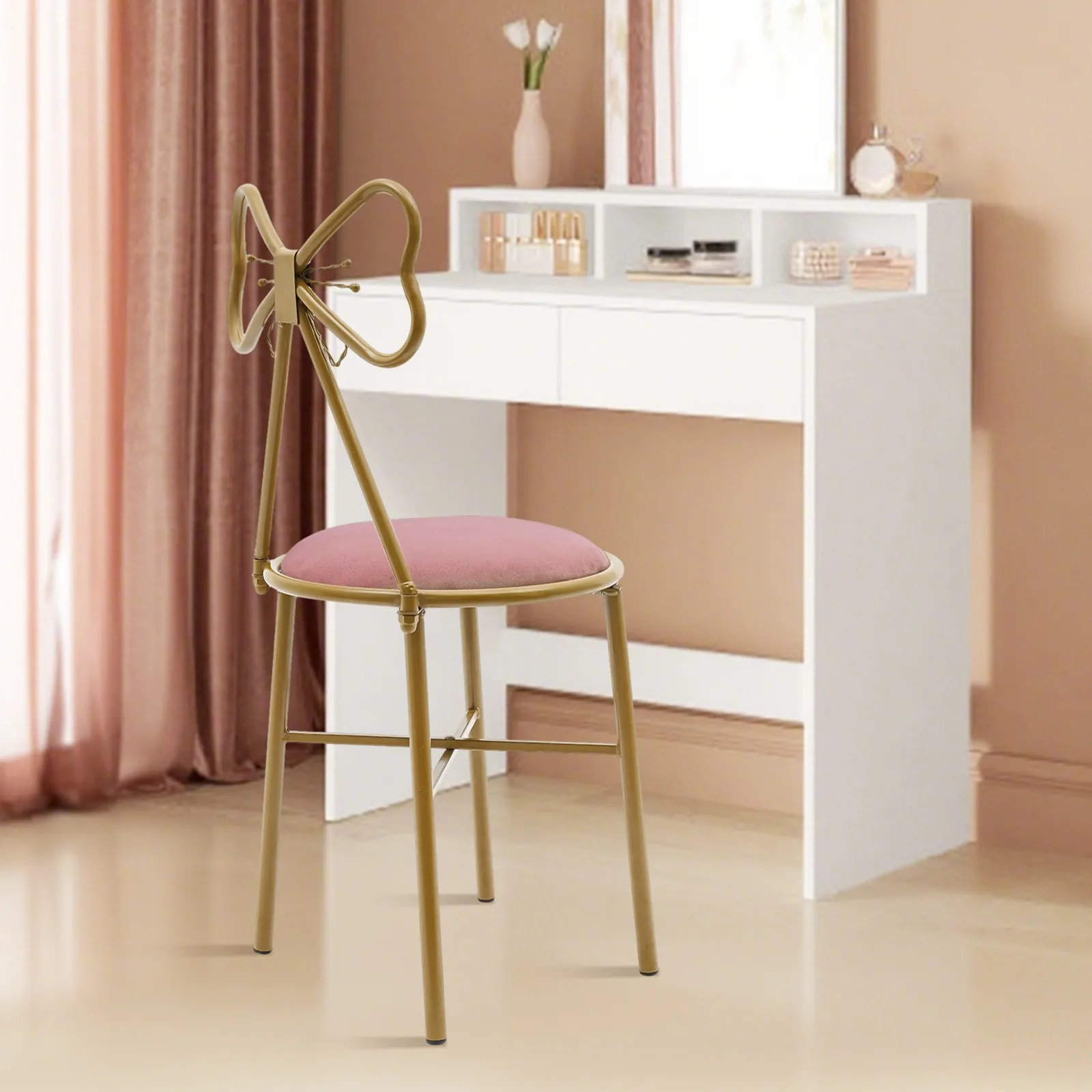 Stylish Butterfly Backrest Chair 220.46lbs Load Capacity Pink Flannelette Sponge Cushion For Living Room Bedroom Salon
Stylish Butterfly Backrest Chair 220.46lbs Load Capacity Pink Flannelette Sponge Cushion For Living Room Bedroom Salon