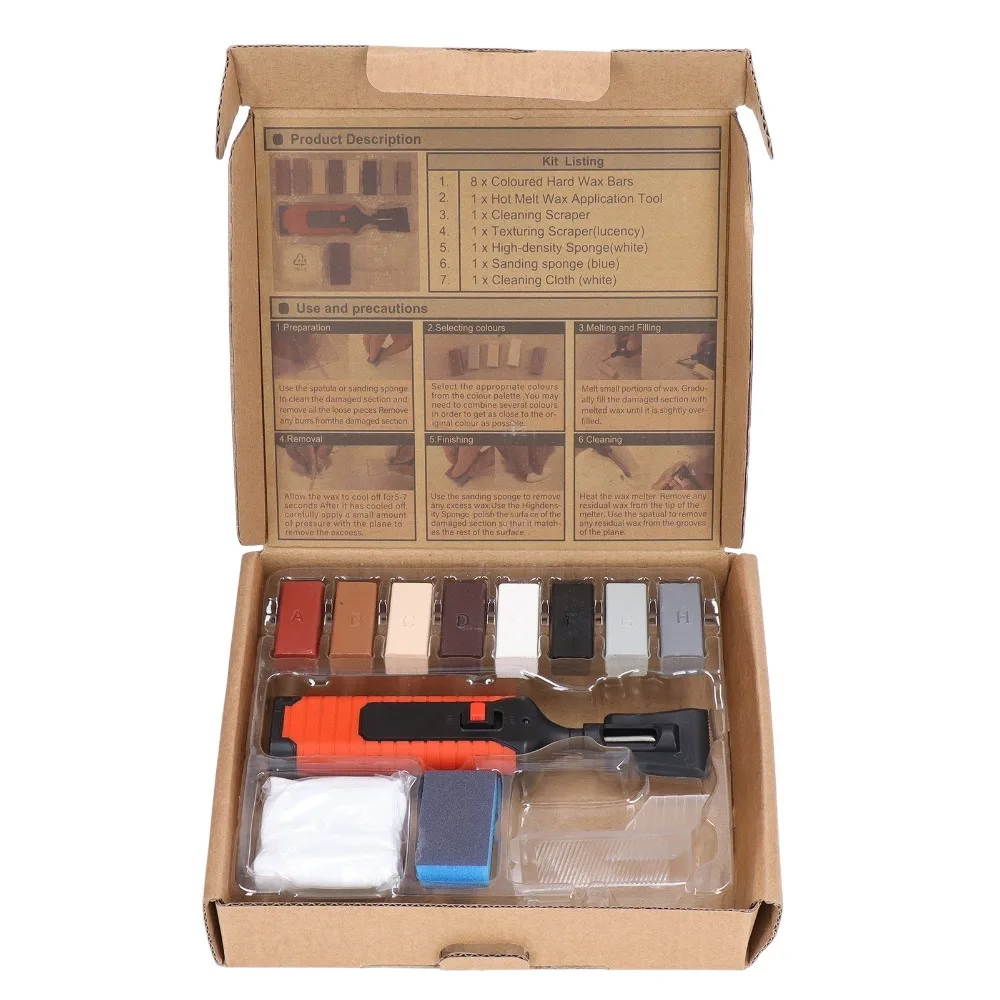 Wax Sticks Wood Floor Repair Kit 8 Colors Melting Tool Hardwood Floor Repair Kit Scratch Filler Battery-Powered
Wax Sticks Wood Floor Repair Kit 8 Colors Melting Tool Hardwood Floor Repair Kit Scratch Filler Battery-Powered