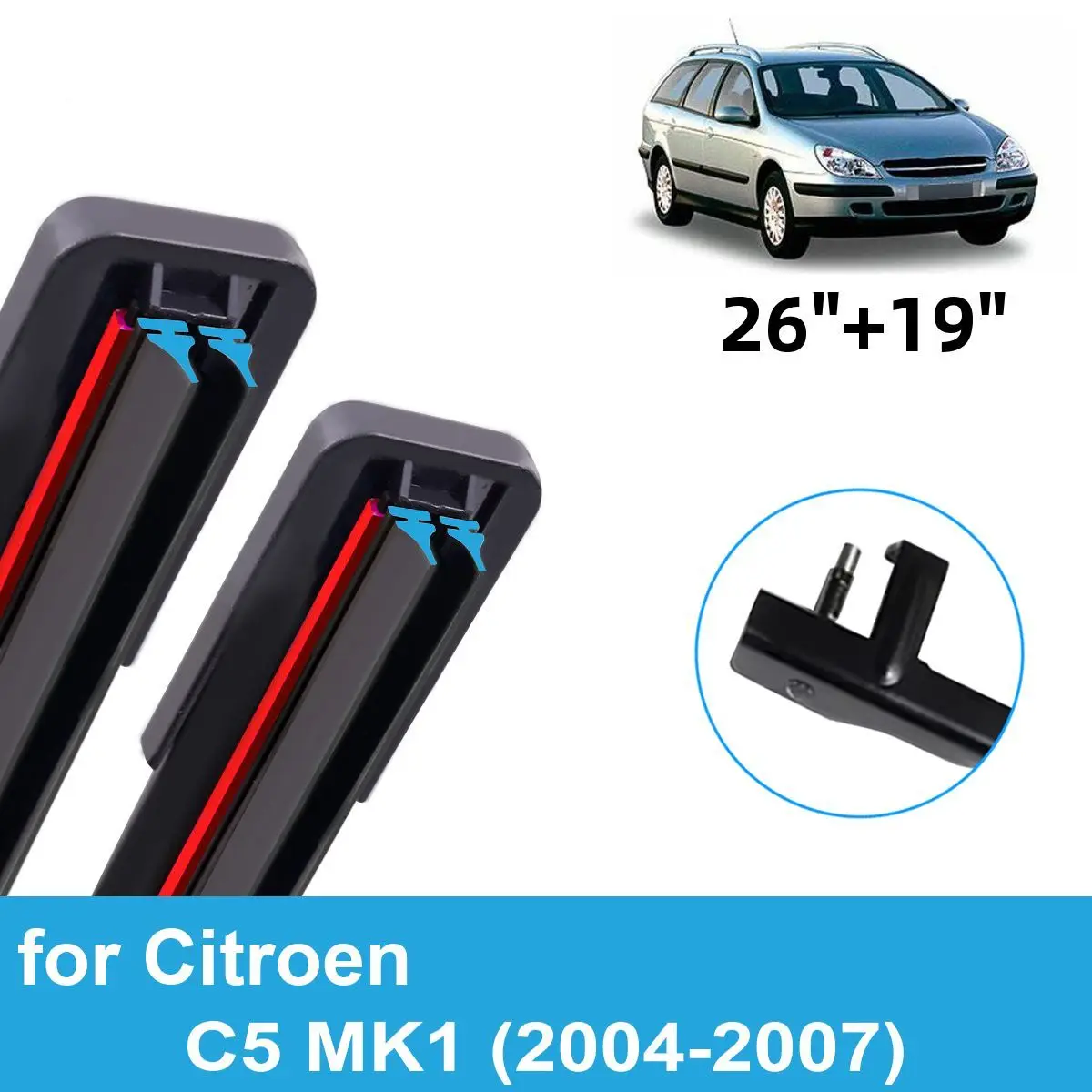 2PCS Car Wiper Blades for 2004-2007 Citroen C5 MK1 Front Windscreen Windshield Double Rubber Car Accessories 2004 2005 2006 2007
2PCS Car Wiper Blades for 2004-2007 Citroen C5 MK1 Front Windscreen Windshield Double Rubber Car Accessories 2004 2005 2006 2007