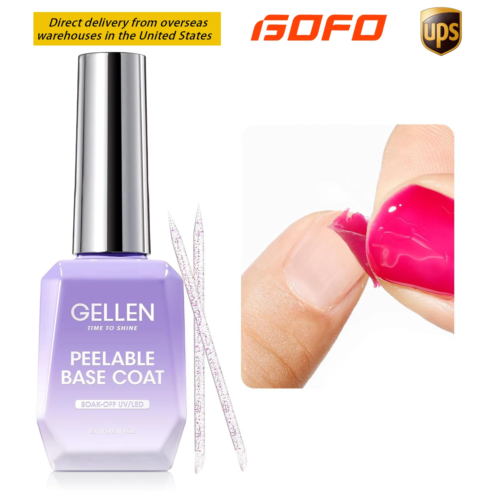 GELLEN 18ml Gel Nails Base Coat Peel Off Needed Easy Removal Nail Art Polish Trendy Manicure Supplies With LED Lamp Curing
GELLEN 18ml Gel Nails Base Coat Peel Off Needed Easy Removal Nail Art Polish Trendy Manicure Supplies With LED Lamp Curing