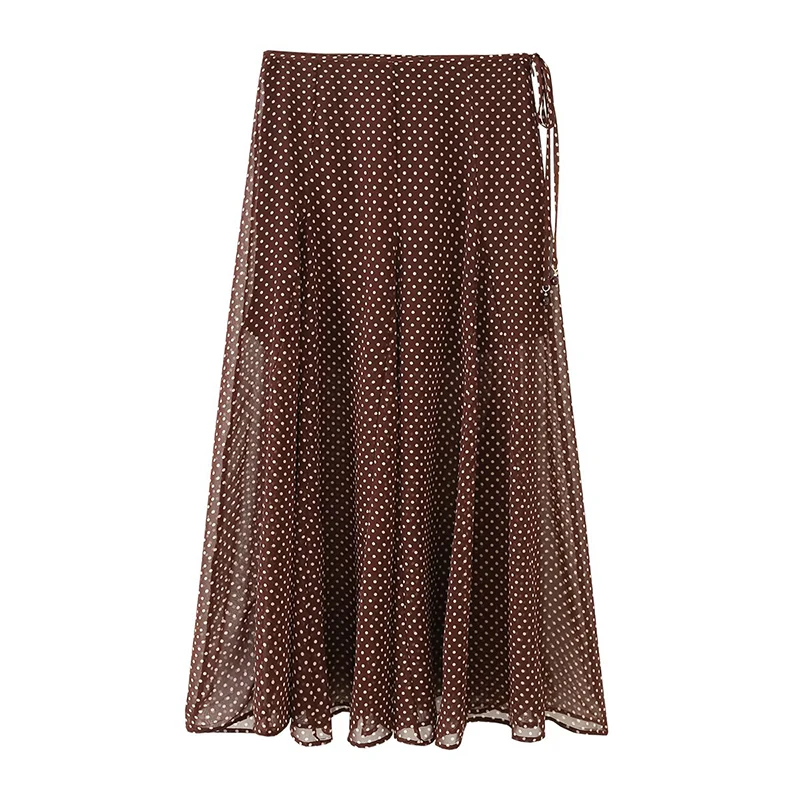 YENKYE New 2026 Women Brown Polka Dot Wrap Midi Skirt High Waist A-line Casual Summer Skirts
YENKYE New 2026 Women Brown Polka Dot Wrap Midi Skirt High Waist A-line Casual Summer Skirts