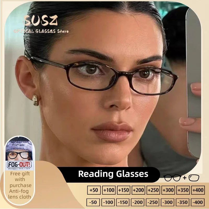 SUSZ Ultralight TR90 Oval Small Frame Reading Glasses Anti Blue Ray Myopia and Hyperopia Photochromic Prescription Eyewear Lens
SUSZ Ultralight TR90 Oval Small Frame Reading Glasses Anti Blue Ray Myopia and Hyperopia Photochromic Prescription Eyewear Lens