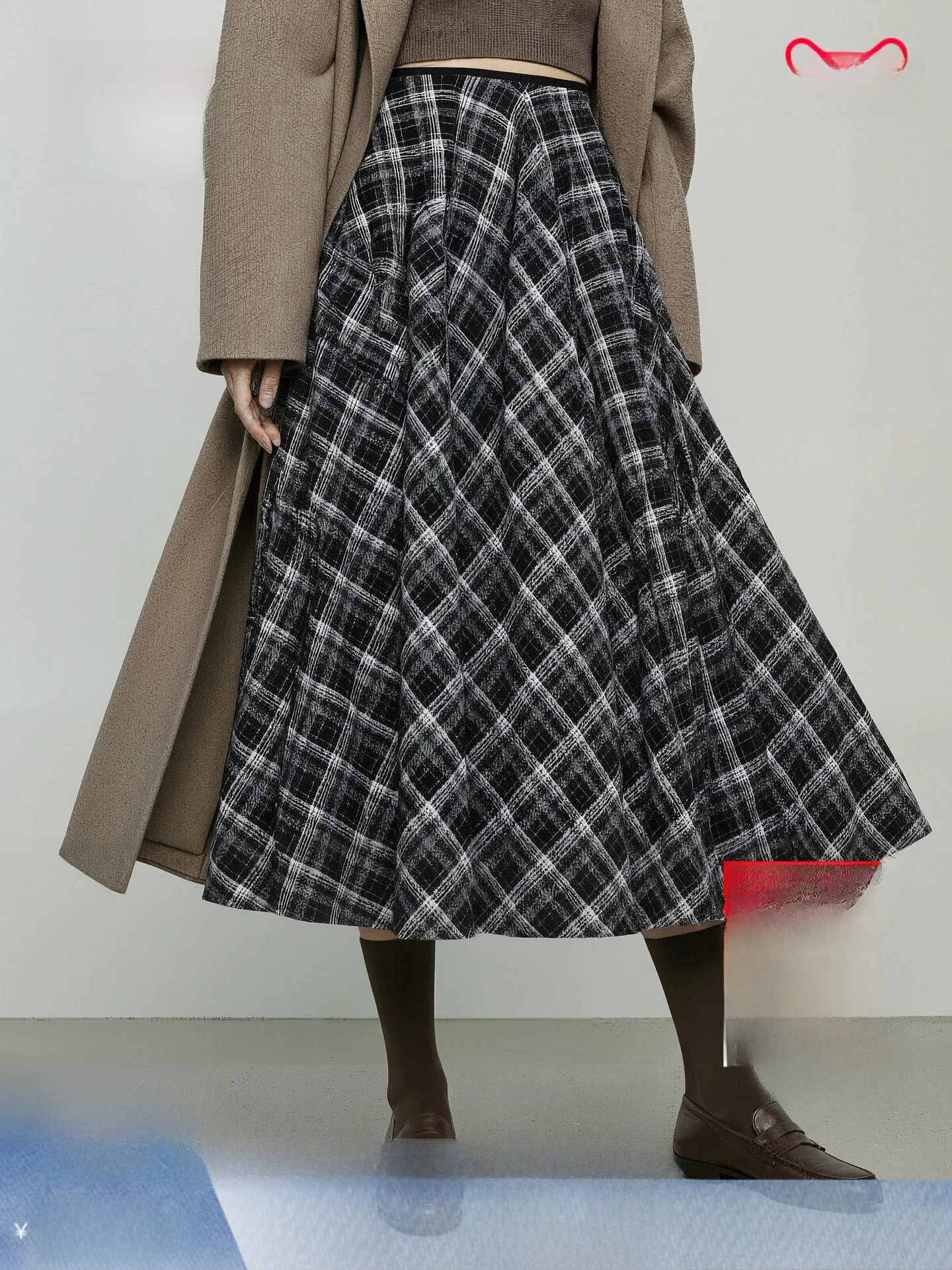 H&M Women's Winter Plaid Loose Skirt Velvet Gingham Umbrella Skirt Stand Fit mid Waist Polyester Blend Skirt 000039
H&M Women's Winter Plaid Loose Skirt Velvet Gingham Umbrella Skirt Stand Fit mid Waist Polyester Blend Skirt 000039