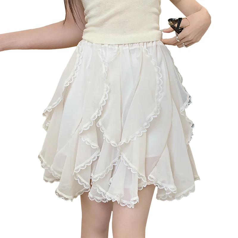 Романтические многослойные юбки с оборками, новинка 2023 года, женские милые милые юбки в стиле Лолиты для девочек, шикарные корейские кружевные белые мини-юбки с высокой талией и вырезами
Романтические многослойные юбки с оборками, новинка 2023 года, женские милые милые юбки в стиле Лолиты для девочек, шикарные корейские кружевные белые мини-юбки с высокой талией и вырезами
