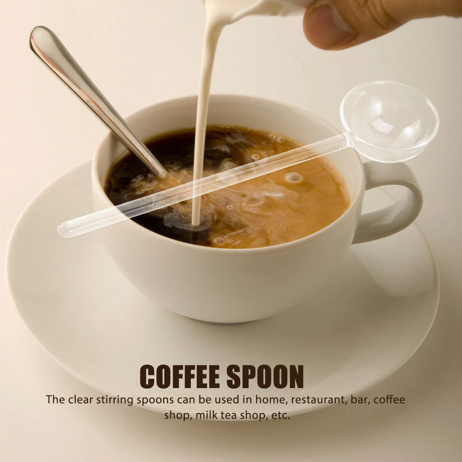 6Pcs High Temperature Resistant Glass Spoons Long Handle Clear Mixing Spoons for Home Restaurant Bar Coffee Milk Tea
6Pcs High Temperature Resistant Glass Spoons Long Handle Clear Mixing Spoons for Home Restaurant Bar Coffee Milk Tea