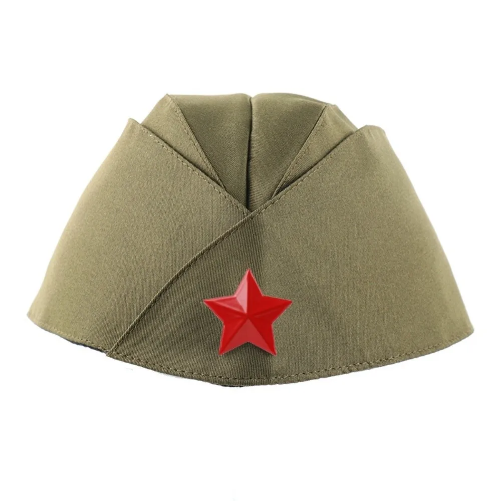 Vintage Red Star Badge Soviet Style Garrison Cap Cosplay Stage Performances Pilot Cap Green Russian Cap For Man Women Unisex
Vintage Red Star Badge Soviet Style Garrison Cap Cosplay Stage Performances Pilot Cap Green Russian Cap For Man Women Unisex