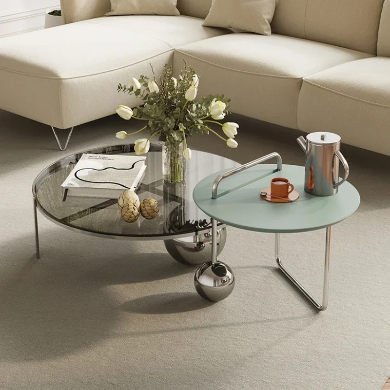 Coffee Balcony Living Room Home Stainless Steel Designer Model Small round Table Combination
Coffee Balcony Living Room Home Stainless Steel Designer Model Small round Table Combination