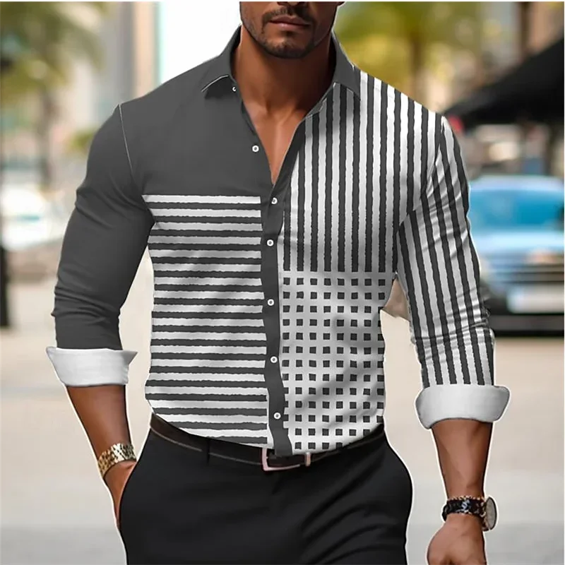 Men's Social Formal Shirt Solid Color Plaid Stripe Shirt Button-Down Shirt Men's Casual Long Sleeve Shirt Men's Streetwear 6XL
Men's Social Formal Shirt Solid Color Plaid Stripe Shirt Button-Down Shirt Men's Casual Long Sleeve Shirt Men's Streetwear 6XL