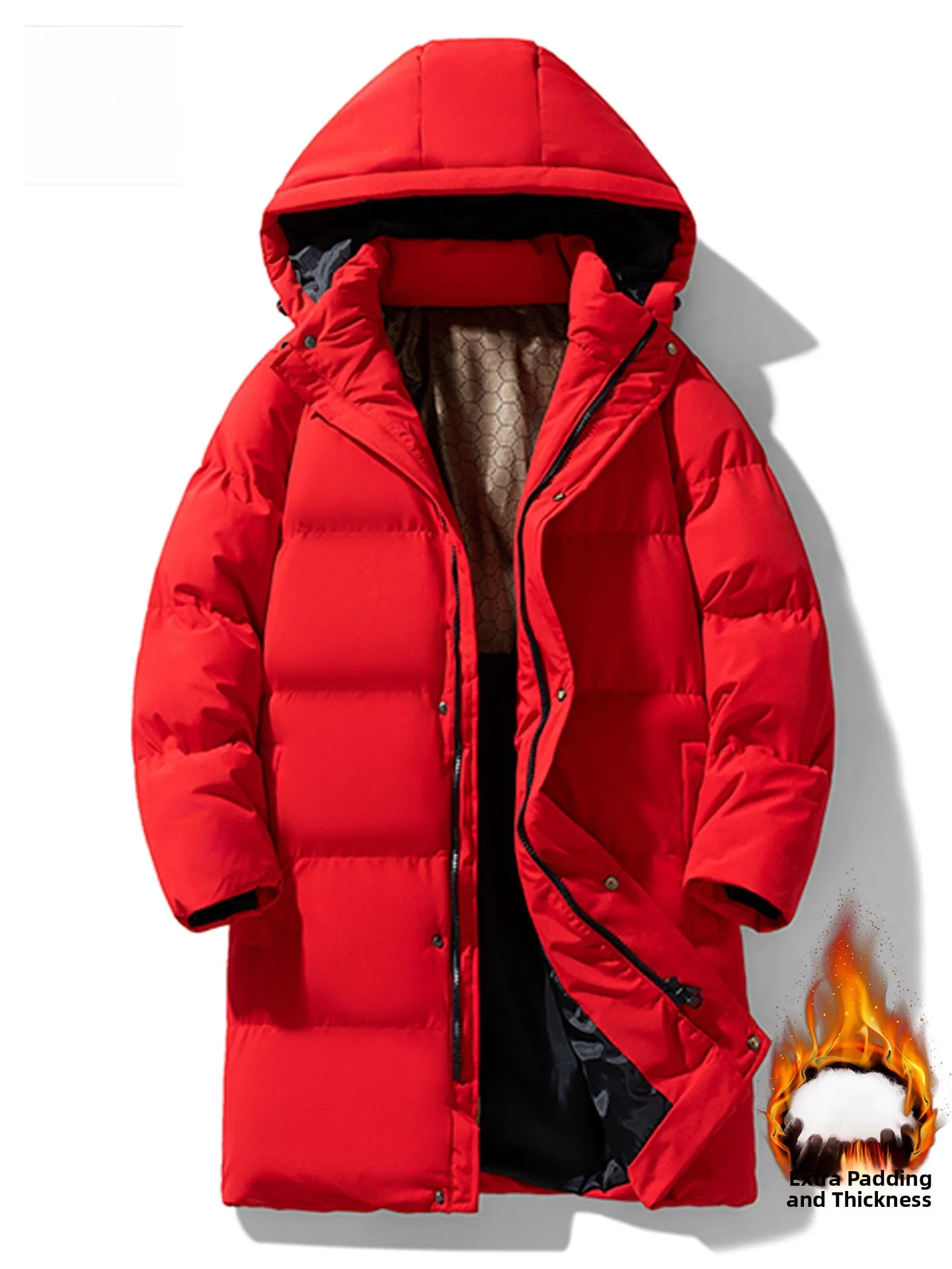 Men's aphene Thiened Cotton Jaet Hooded Mid-Length Warm Faionable Autumn Winter Coat Polyester Fiber Zipper Closure
Men's aphene Thiened Cotton Jaet Hooded Mid-Length Warm Faionable Autumn Winter Coat Polyester Fiber Zipper Closure